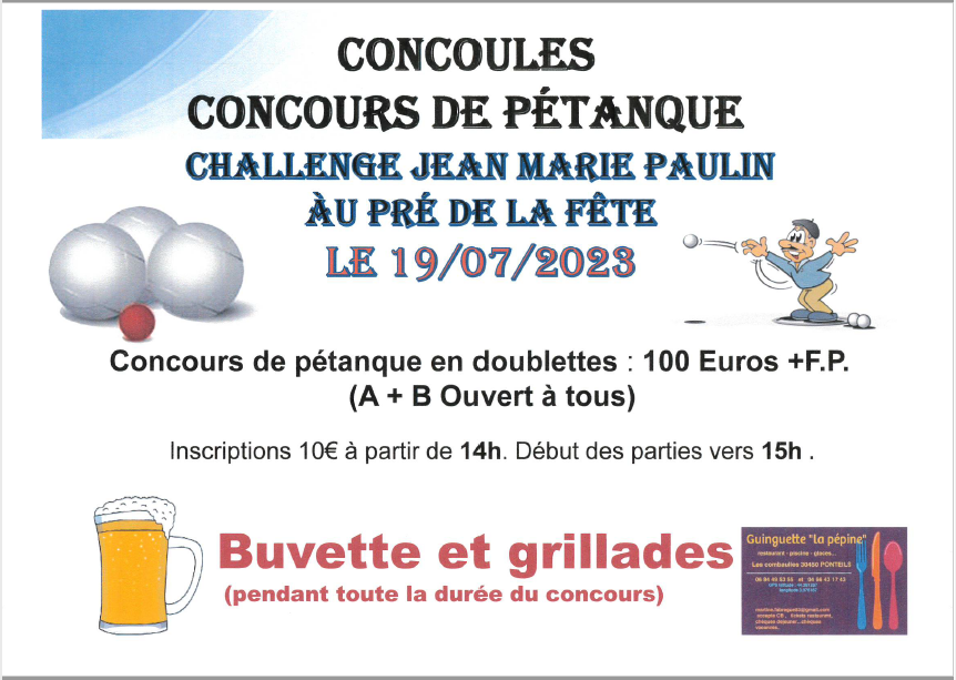 Concours de pétanque